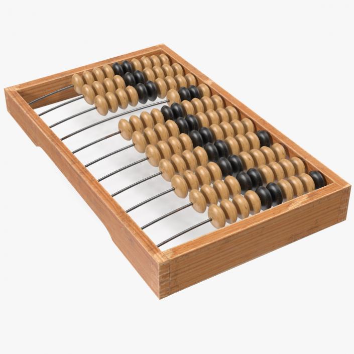 3D Vintage Soviet Wooden Abacus model