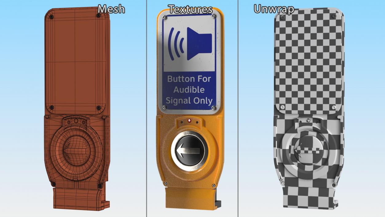 Audible Signal Crosswalk Button(1) 3D model