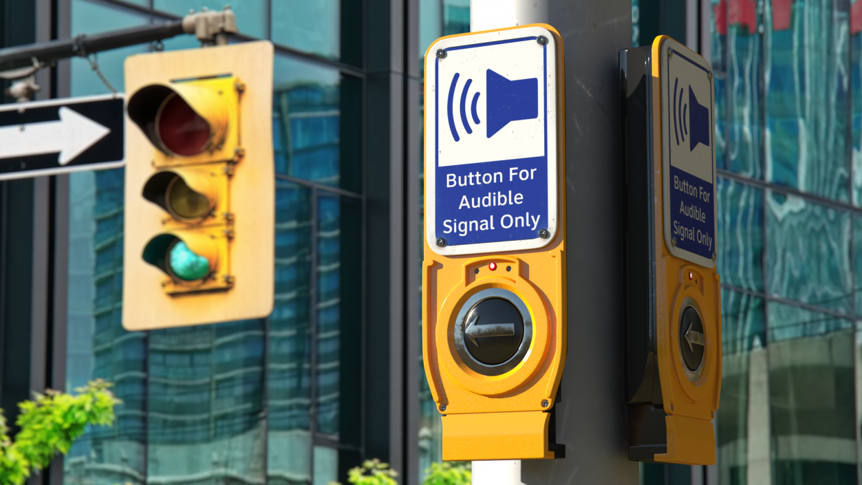 Audible Signal Crosswalk Button(1) 3D model