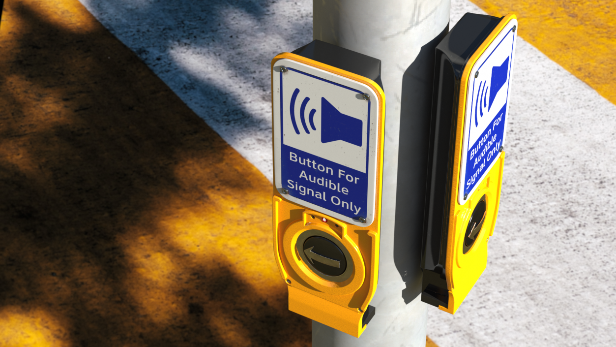 Audible Signal Crosswalk Button(1) 3D model