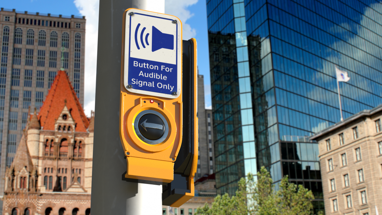 Audible Signal Crosswalk Button(1) 3D model