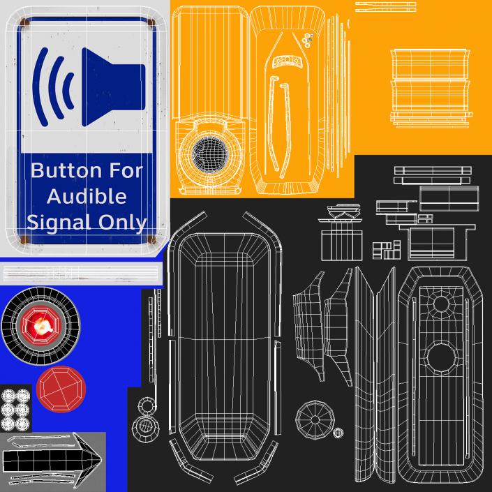 Audible Signal Crosswalk Button(1) 3D model