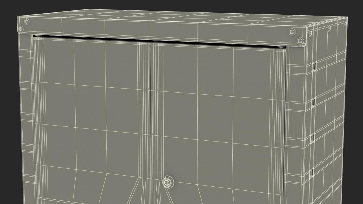 3D model Steel Garage Wall Cabinet Grey