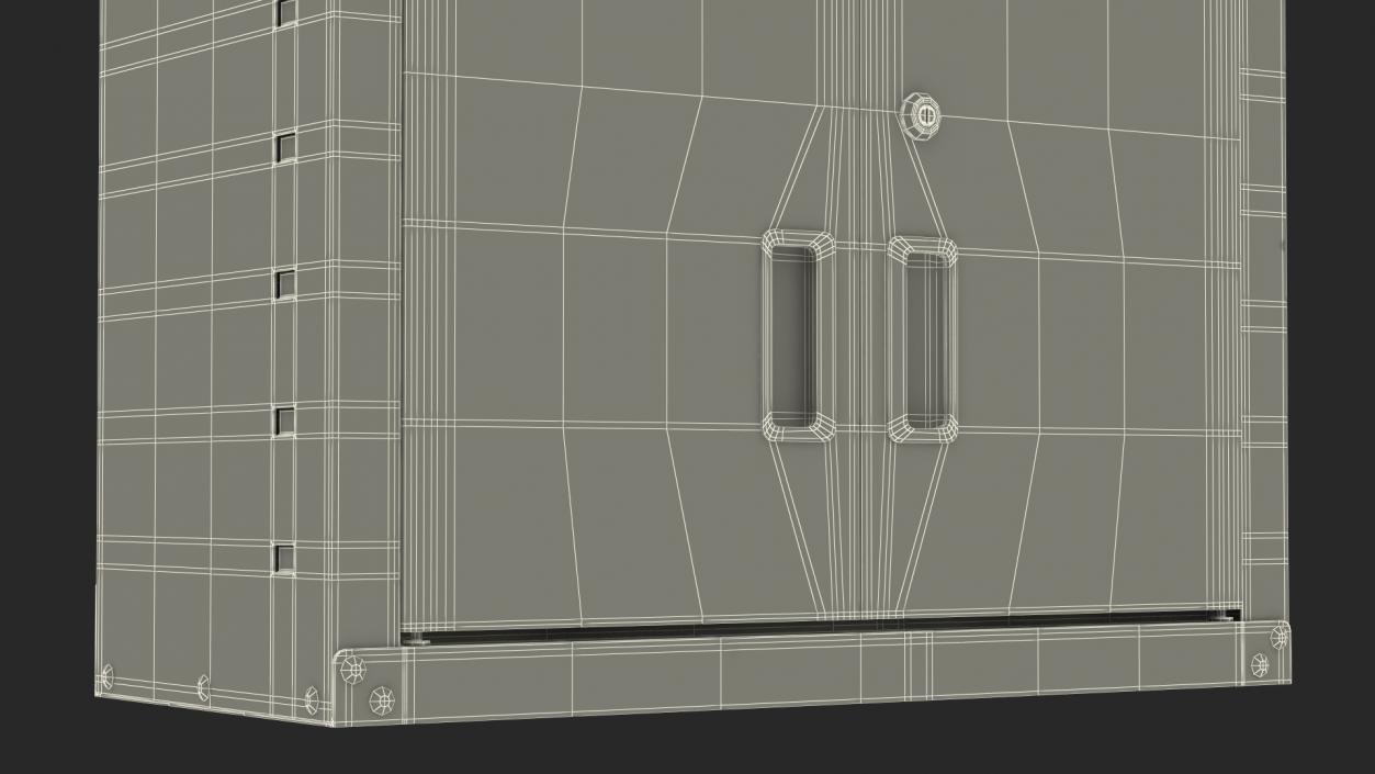 3D model Steel Garage Wall Cabinet Grey