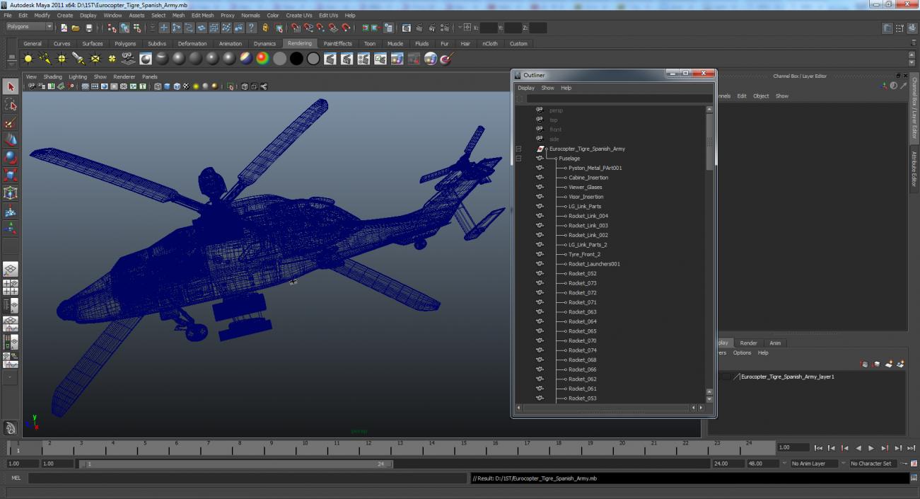 Eurocopter Tigre Spanish Army 3D model