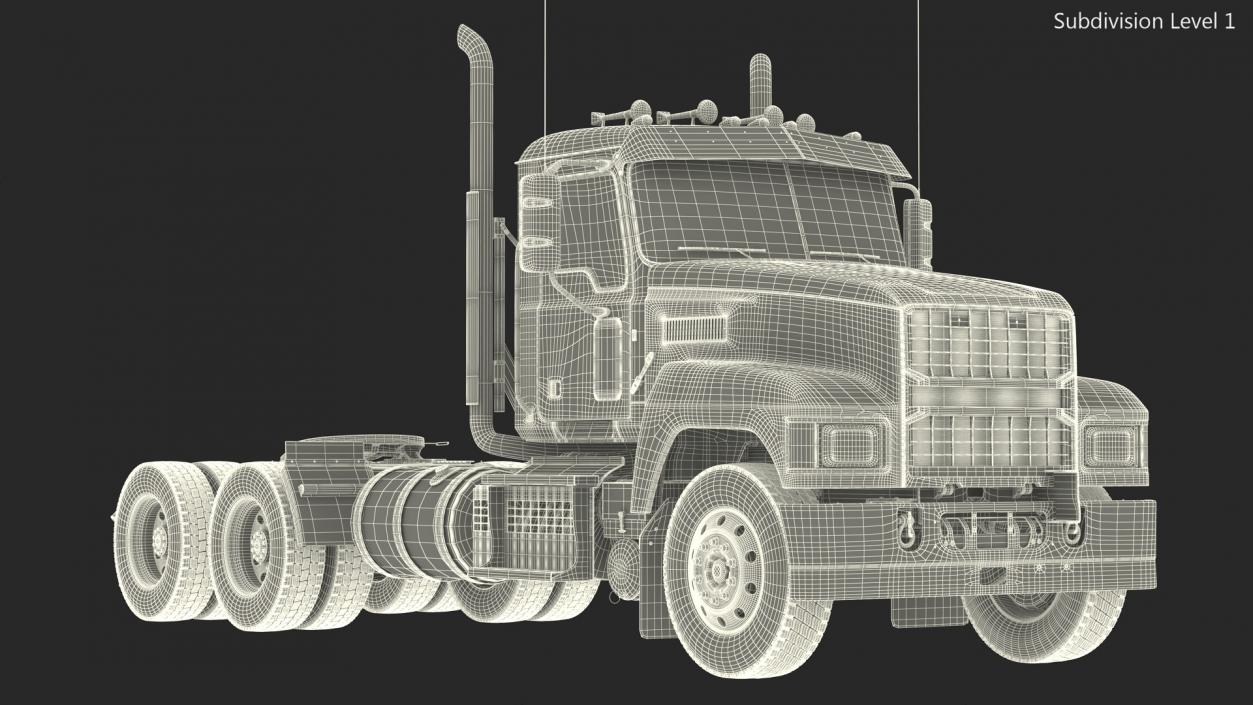 3D 2025 Straight Truck Black Simplified