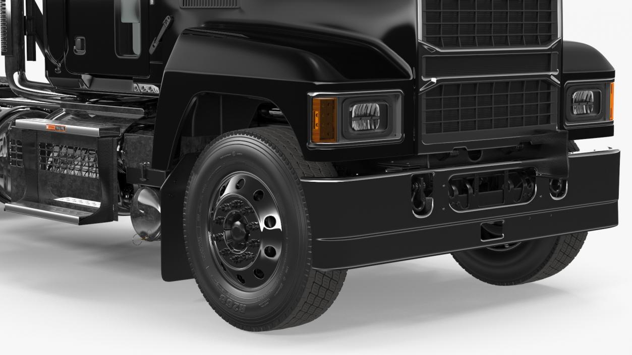 3D 2025 Straight Truck Black Simplified