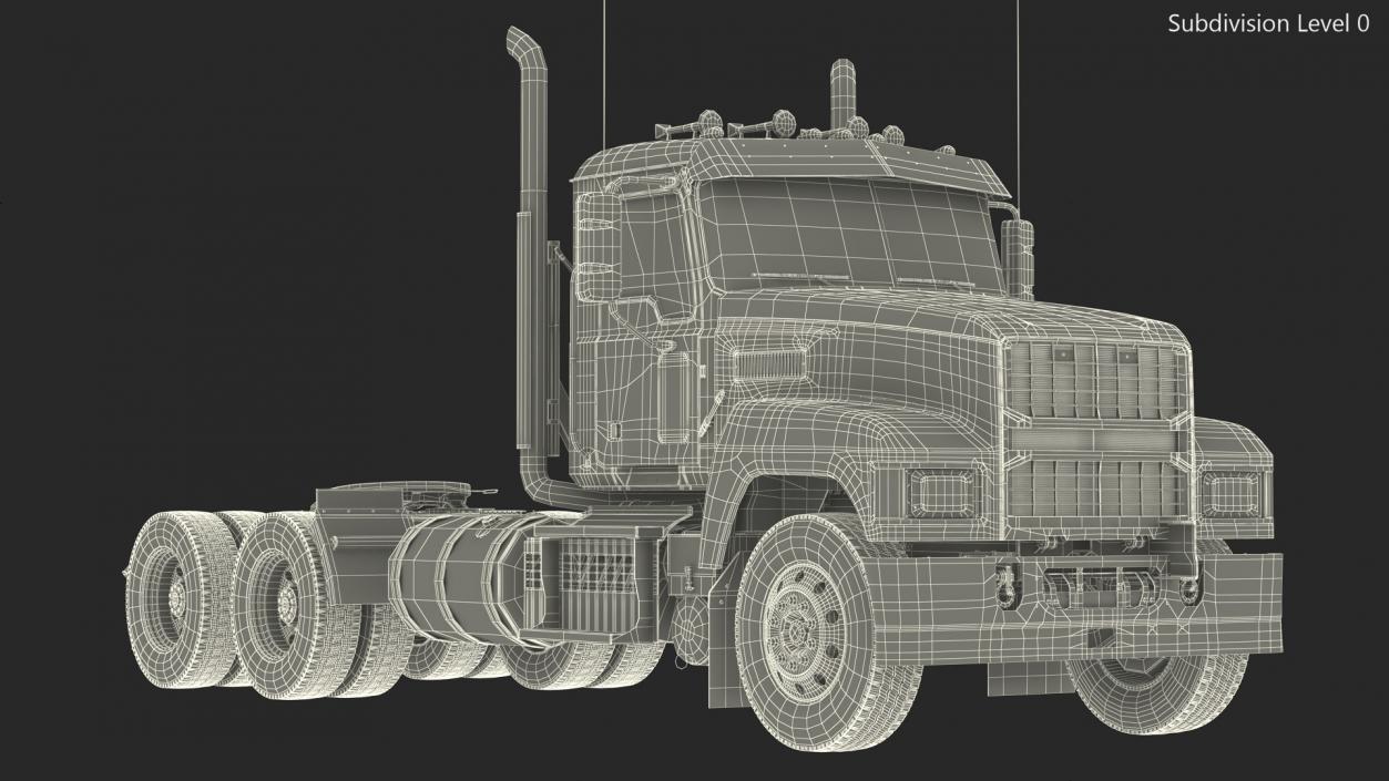 3D 2025 Straight Truck Black Simplified