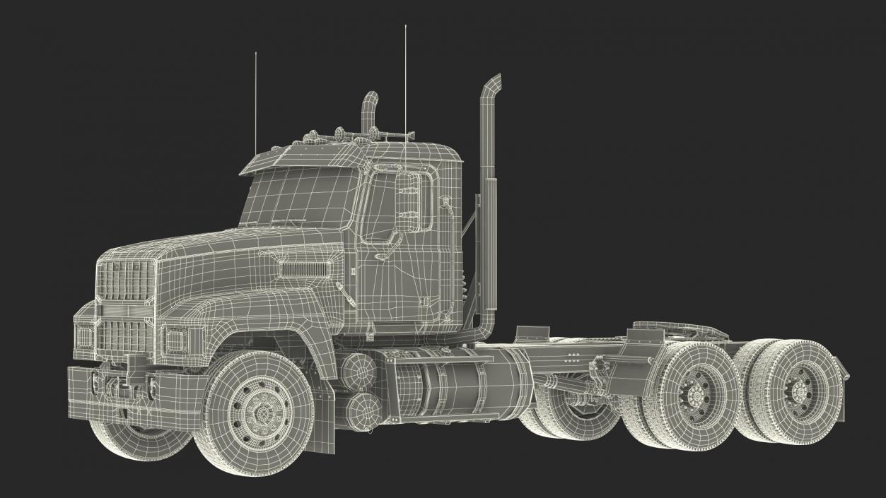 3D 2025 Straight Truck Black Simplified