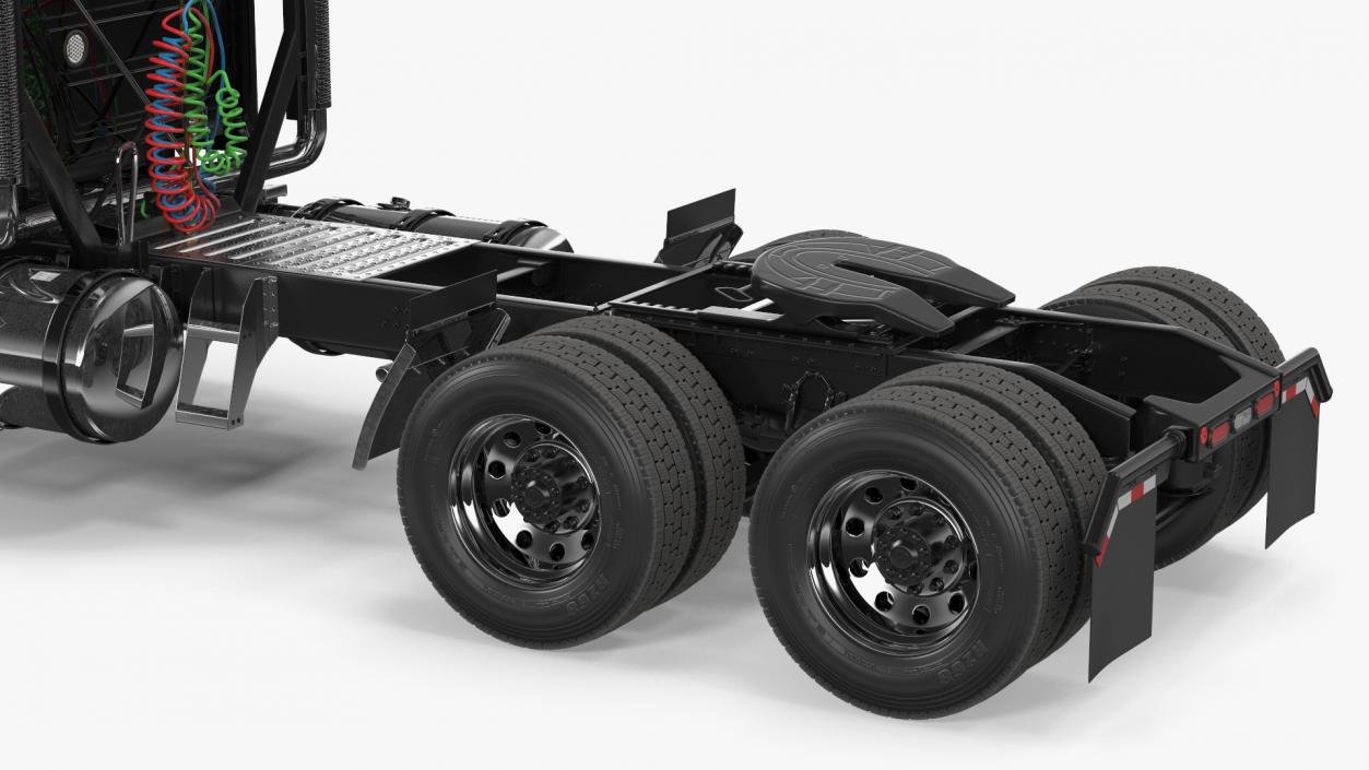 3D 2025 Straight Truck Black Simplified