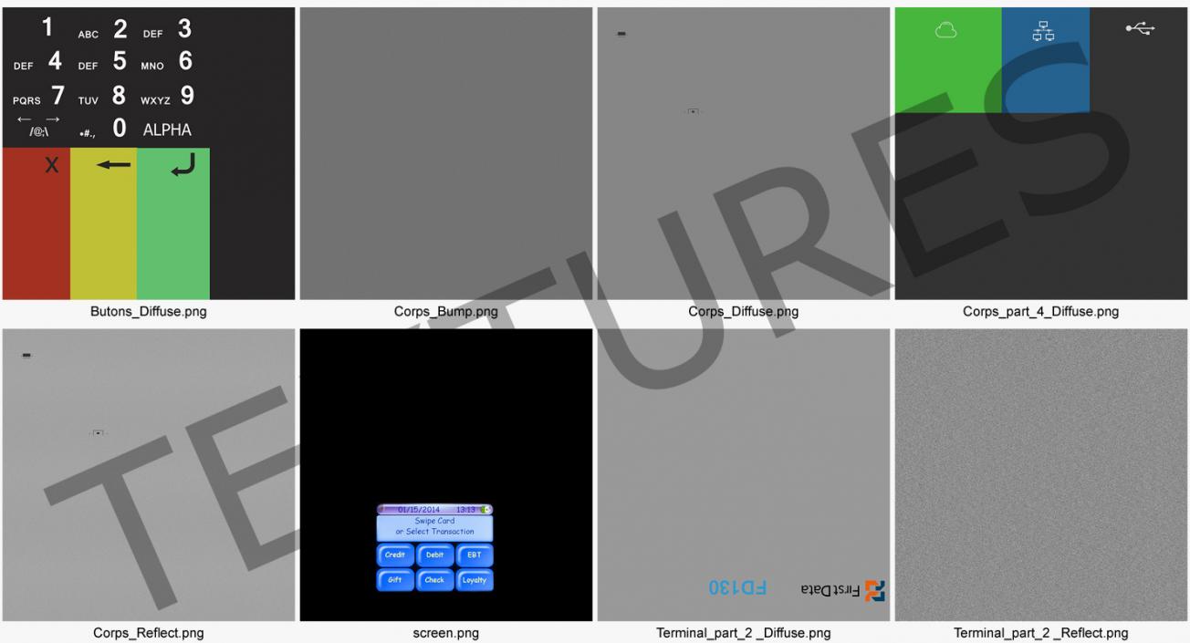 3D Card Terminal model