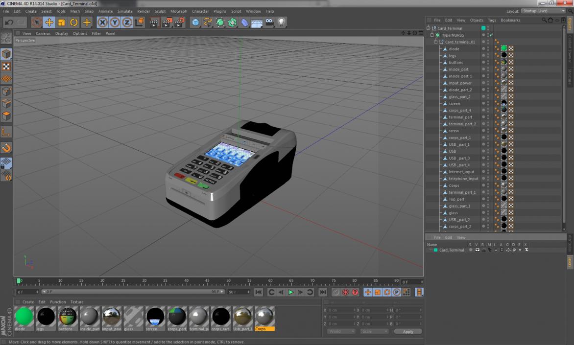 3D Card Terminal model