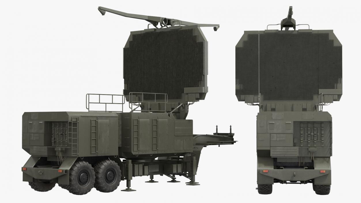 Long Range Radar TOMBSTONE 64N6 Trailer 3D model