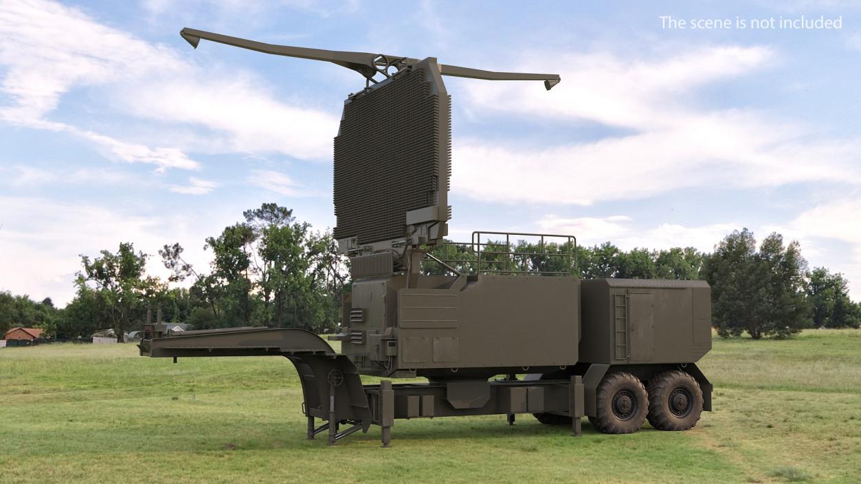 Long Range Radar TOMBSTONE 64N6 Trailer 3D model