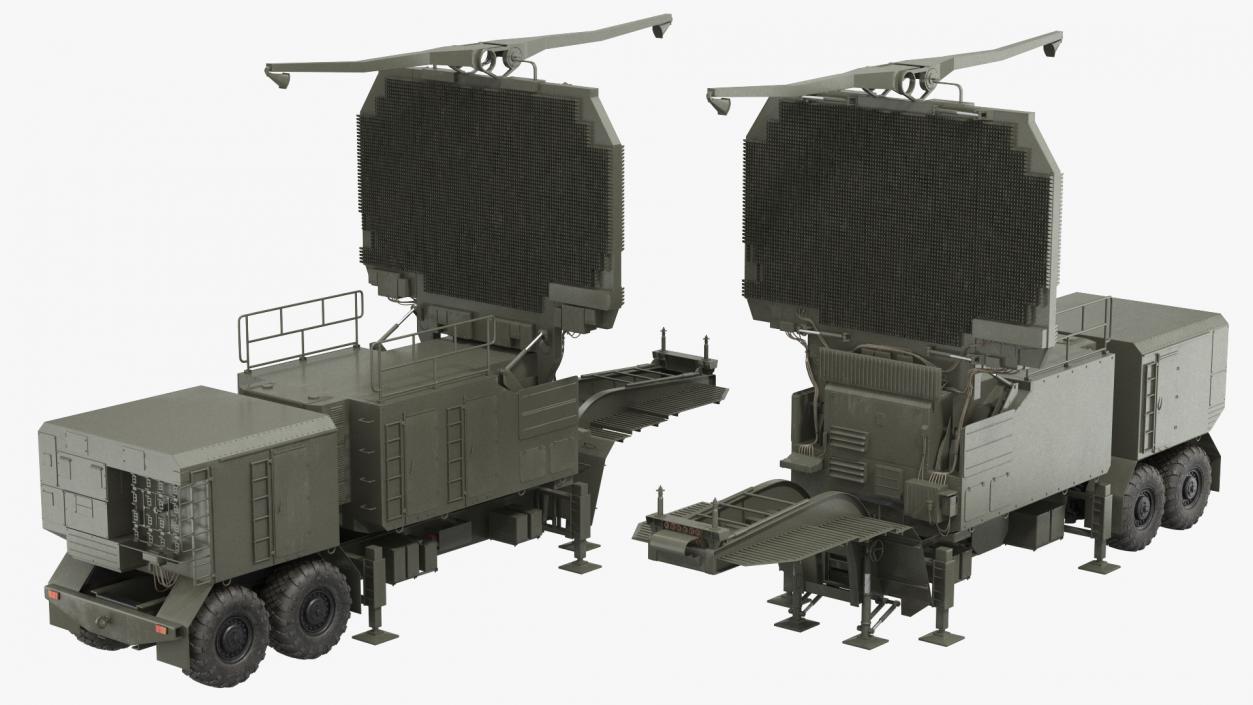 Long Range Radar TOMBSTONE 64N6 Trailer 3D model