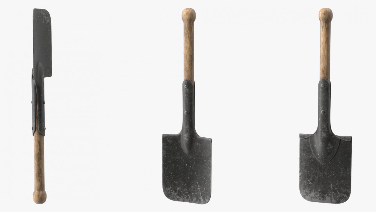 3D Camping Shovel Military Used model