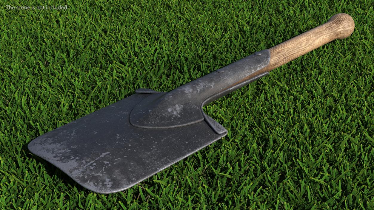 3D Camping Shovel Military Used model