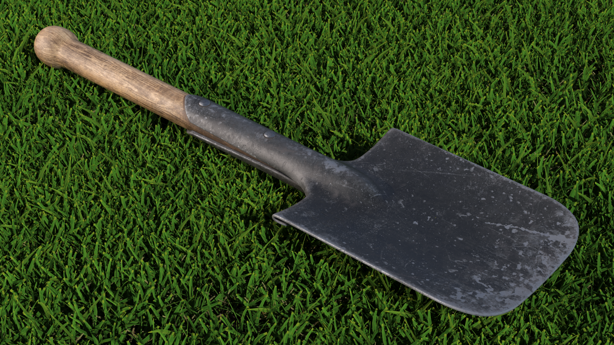 3D Camping Shovel Military Used model