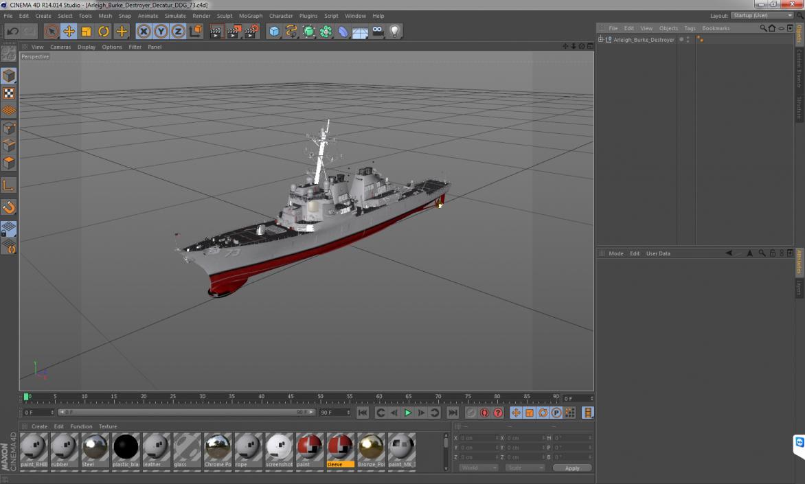 3D Arleigh Burke Destroyer Decatur DDG-73 model