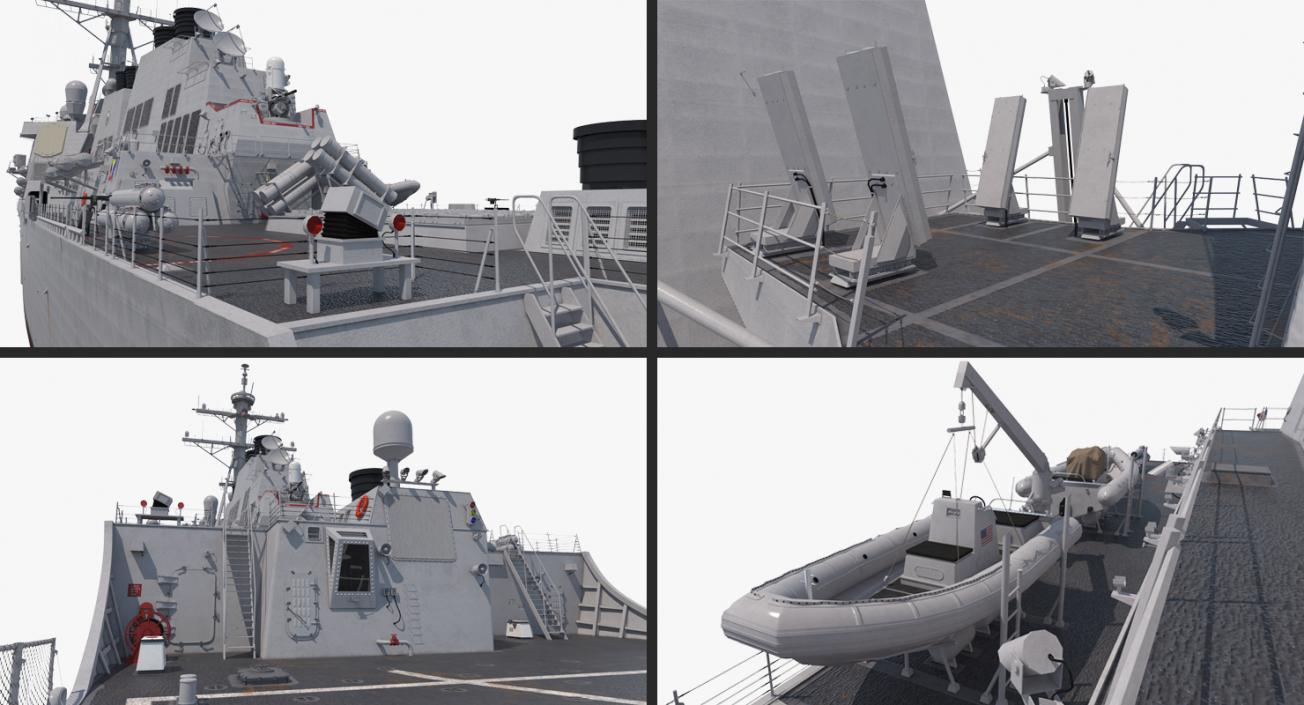 3D Arleigh Burke Destroyer Decatur DDG-73 model