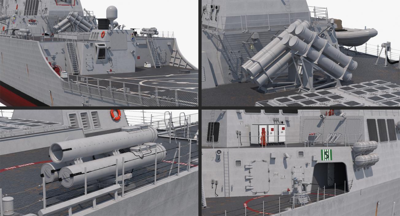 3D Arleigh Burke Destroyer Decatur DDG-73 model