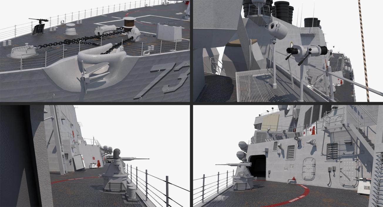 3D Arleigh Burke Destroyer Decatur DDG-73 model