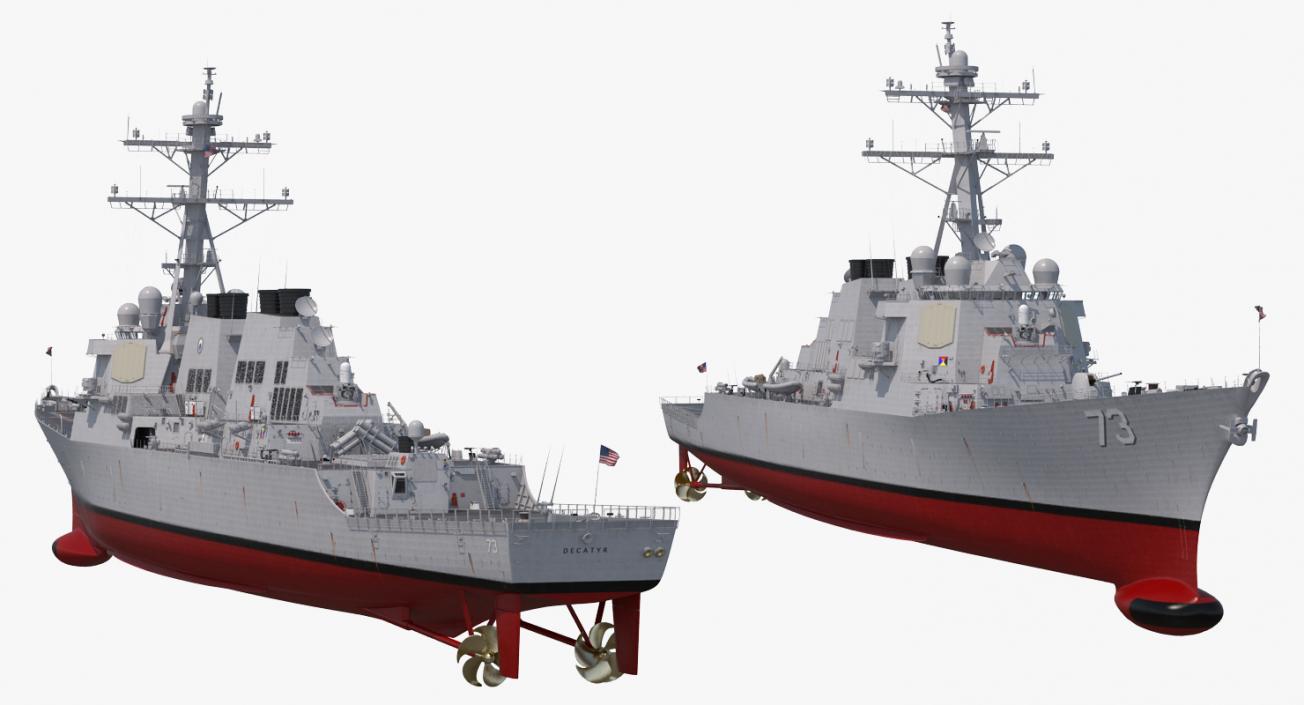 3D Arleigh Burke Destroyer Decatur DDG-73 model