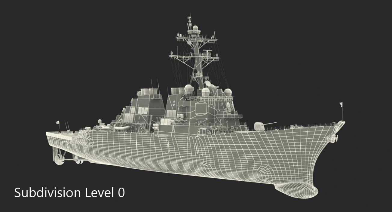 3D Arleigh Burke Destroyer Decatur DDG-73 model