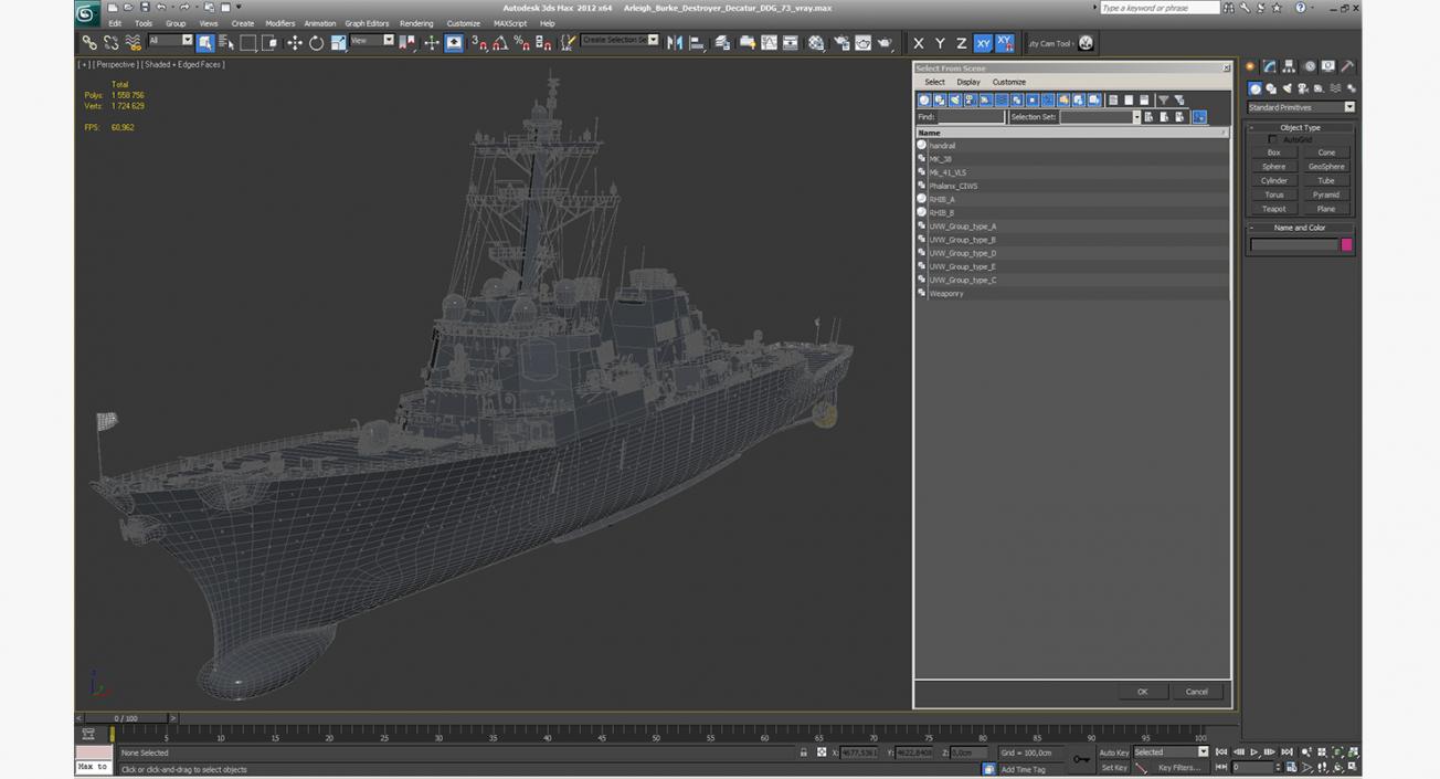 3D Arleigh Burke Destroyer Decatur DDG-73 model