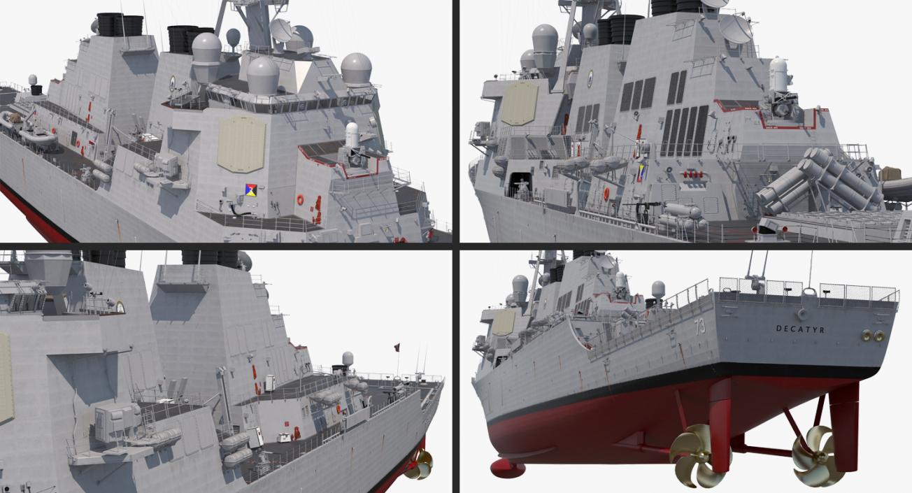 3D Arleigh Burke Destroyer Decatur DDG-73 model