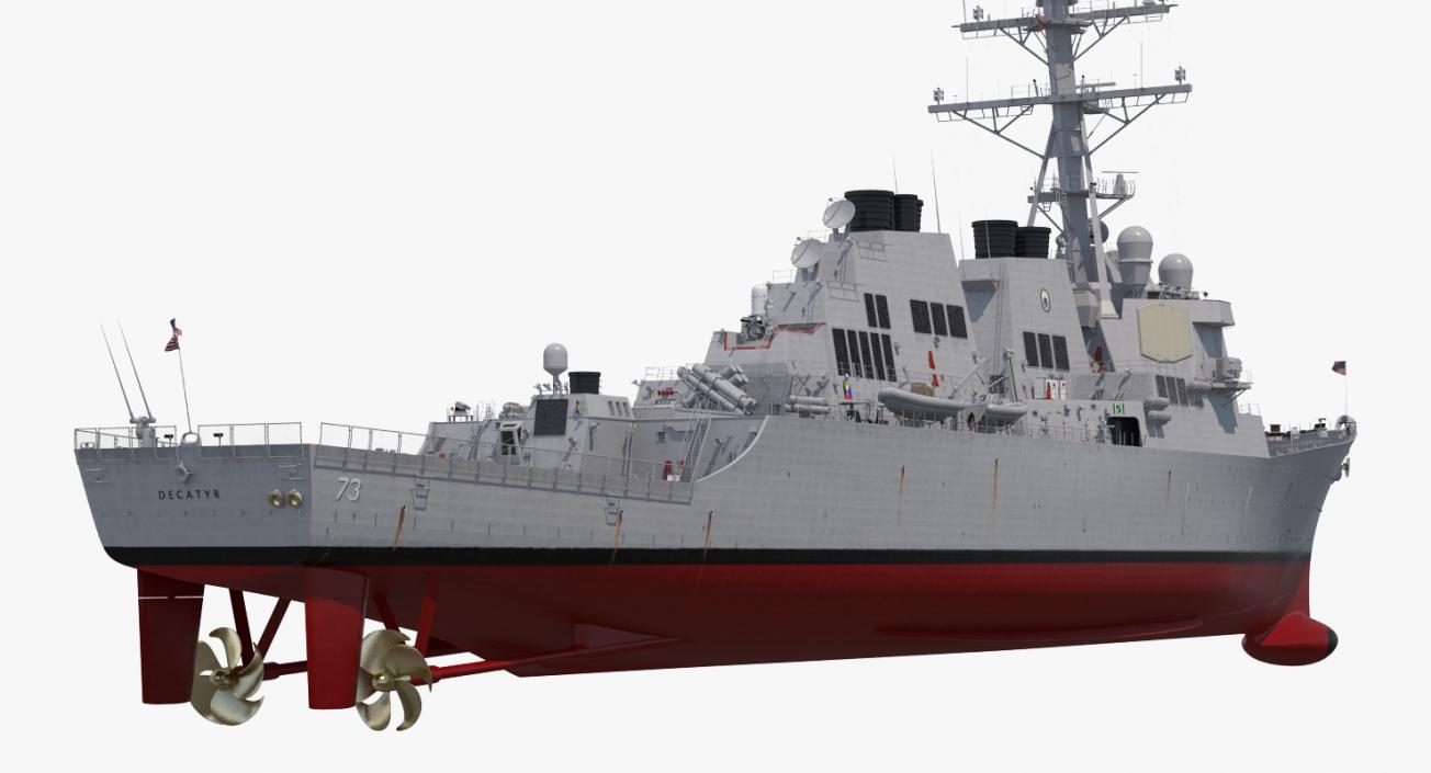 3D Arleigh Burke Destroyer Decatur DDG-73 model