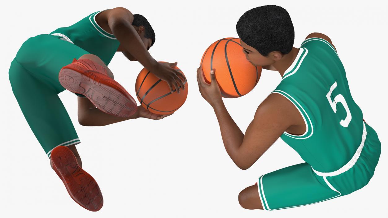 Light Skin Teenager Basketball Player Rigged 3D model