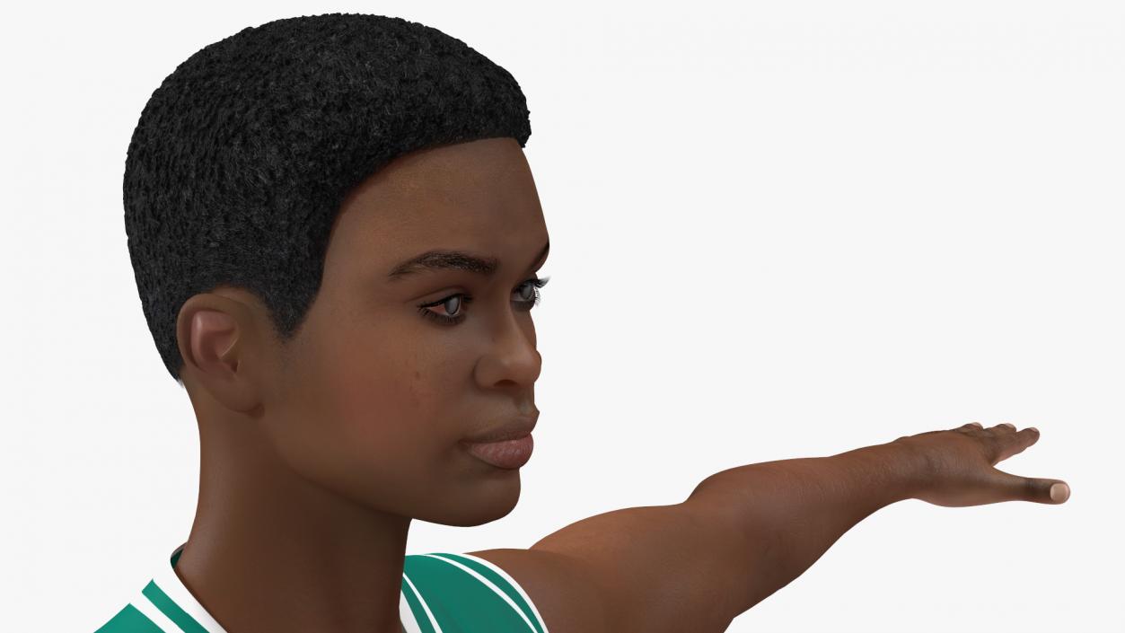 Light Skin Teenager Basketball Player Rigged 3D model