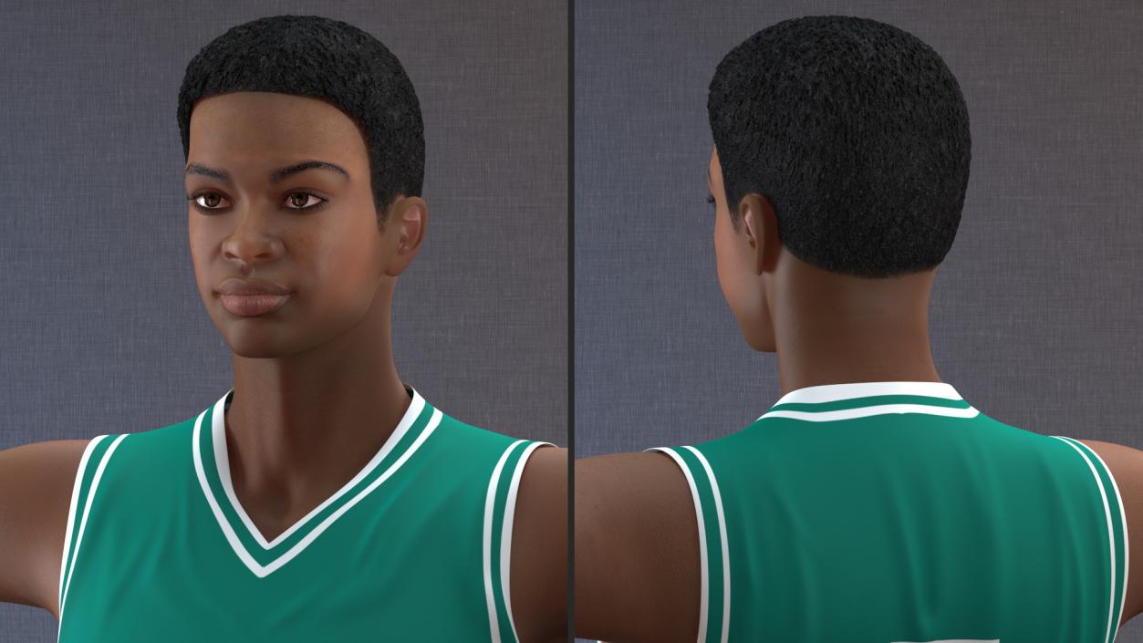 Light Skin Teenager Basketball Player Rigged 3D model