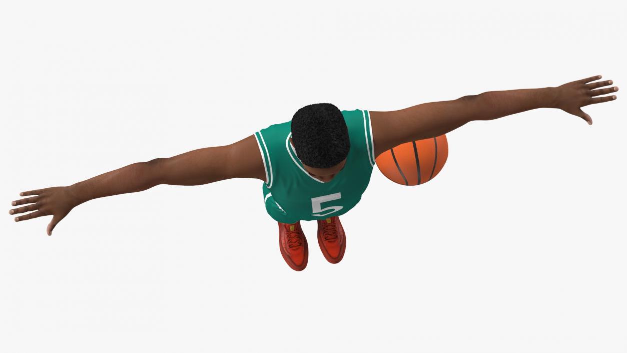 Light Skin Teenager Basketball Player Rigged 3D model