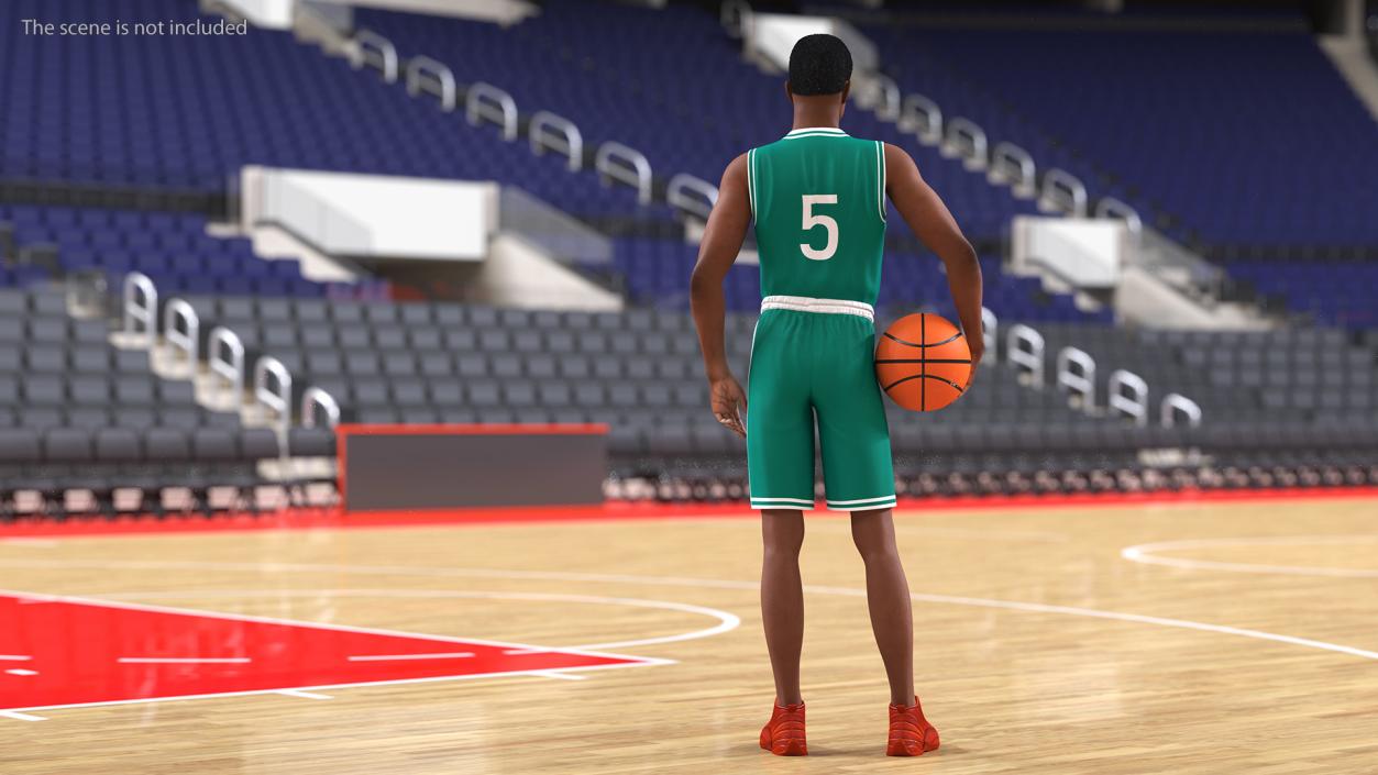 Light Skin Teenager Basketball Player Rigged 3D model