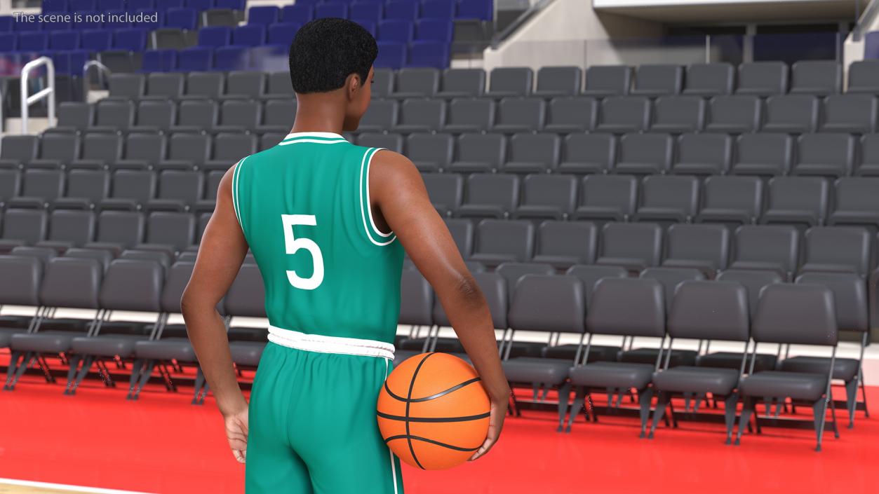 Light Skin Teenager Basketball Player Rigged 3D model