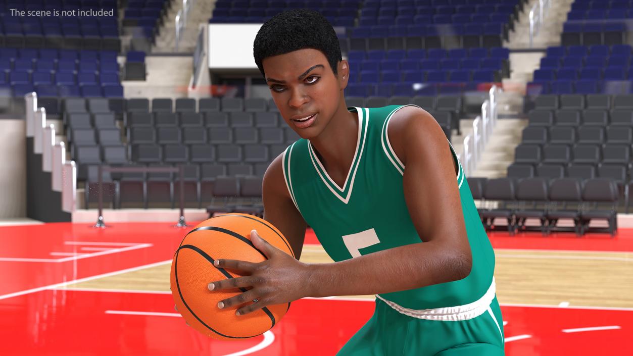 Light Skin Teenager Basketball Player Rigged 3D model