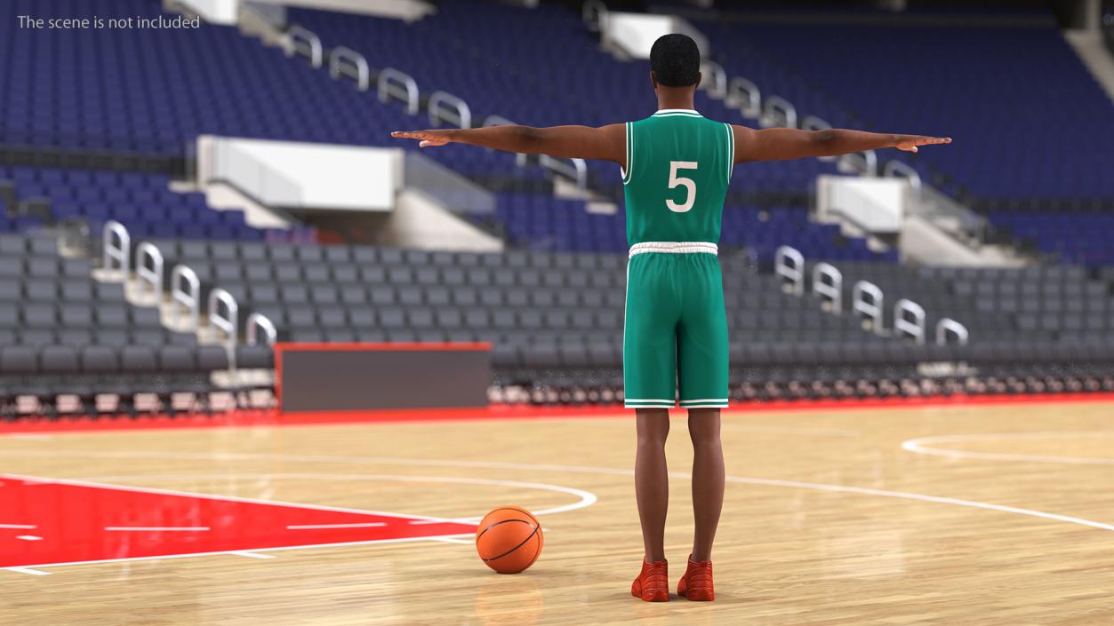 Light Skin Teenager Basketball Player Rigged 3D model