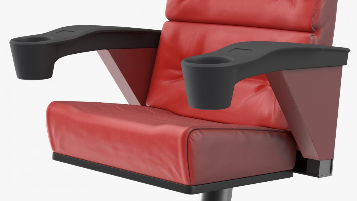 Leather Cinema Chair Red 3D model