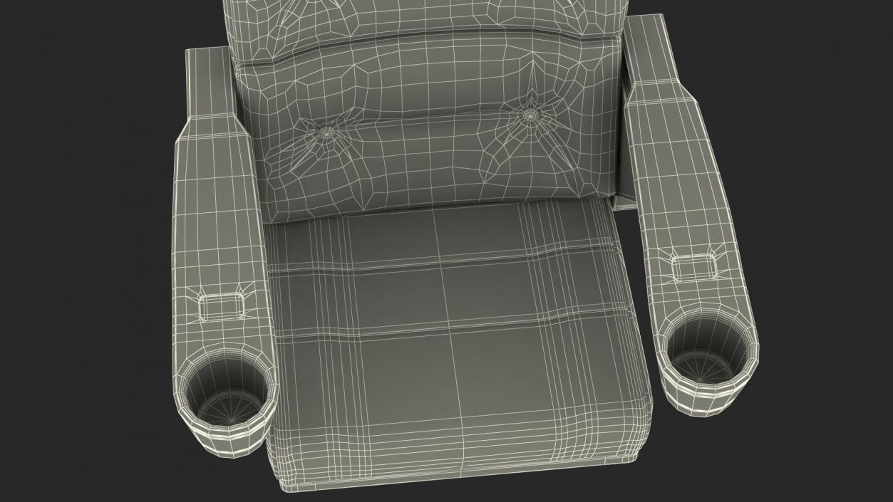 Leather Cinema Chair Red 3D model