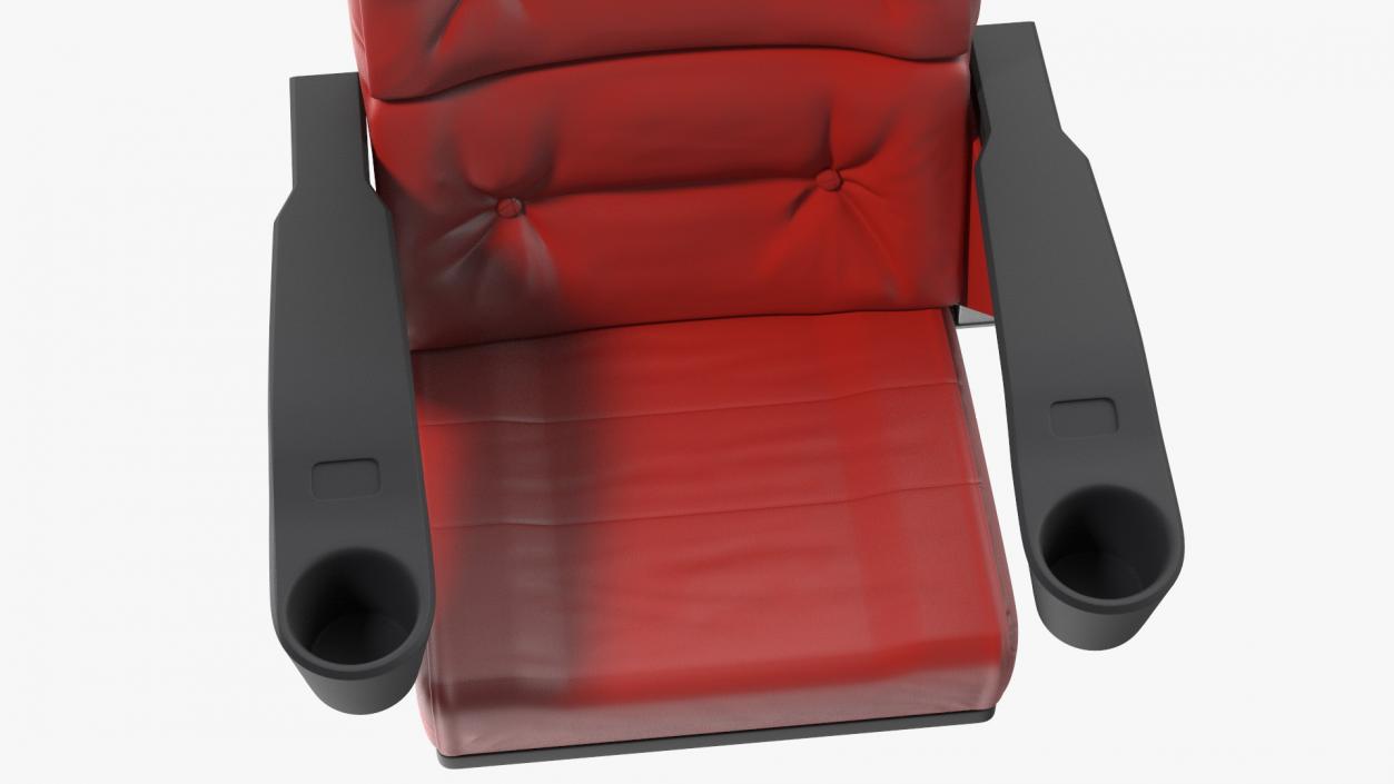 Leather Cinema Chair Red 3D model