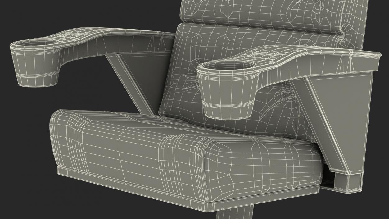 Leather Cinema Chair Red 3D model