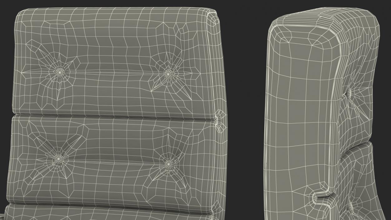 Leather Cinema Chair Red 3D model