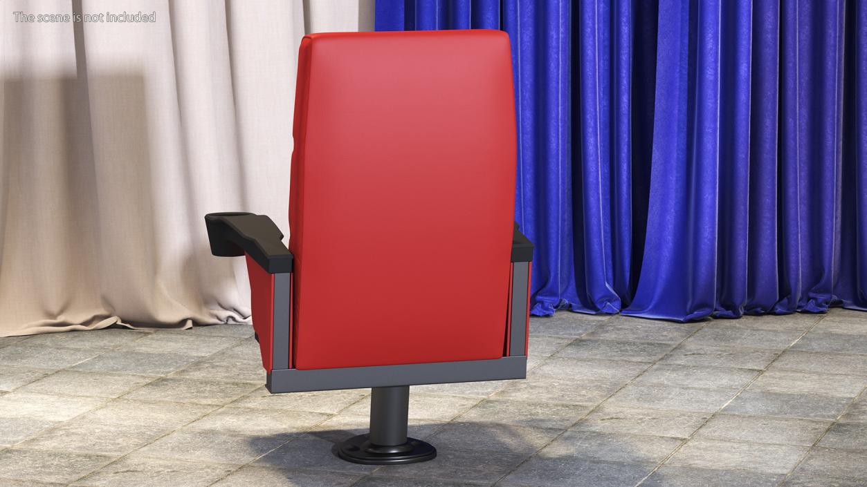 Leather Cinema Chair Red 3D model