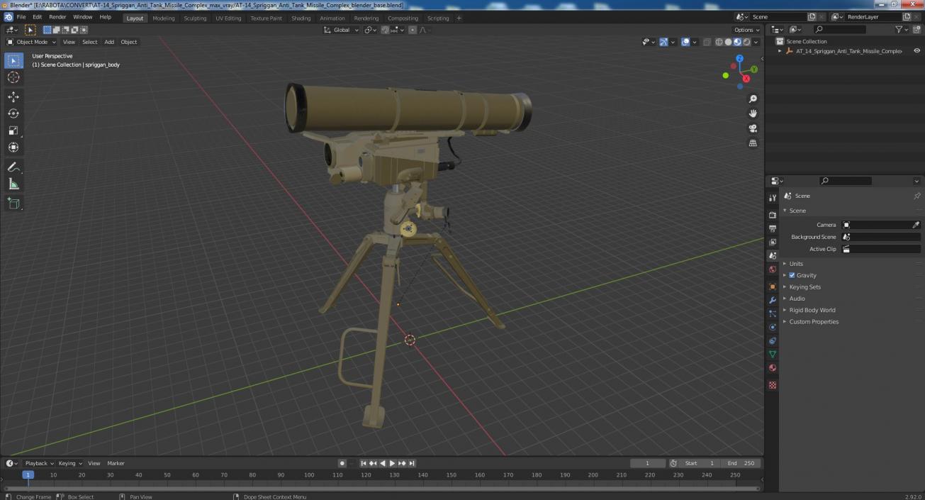 3D model AT-14 Spriggan Anti Tank Missile Complex