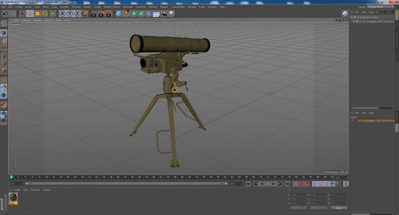 3D model AT-14 Spriggan Anti Tank Missile Complex