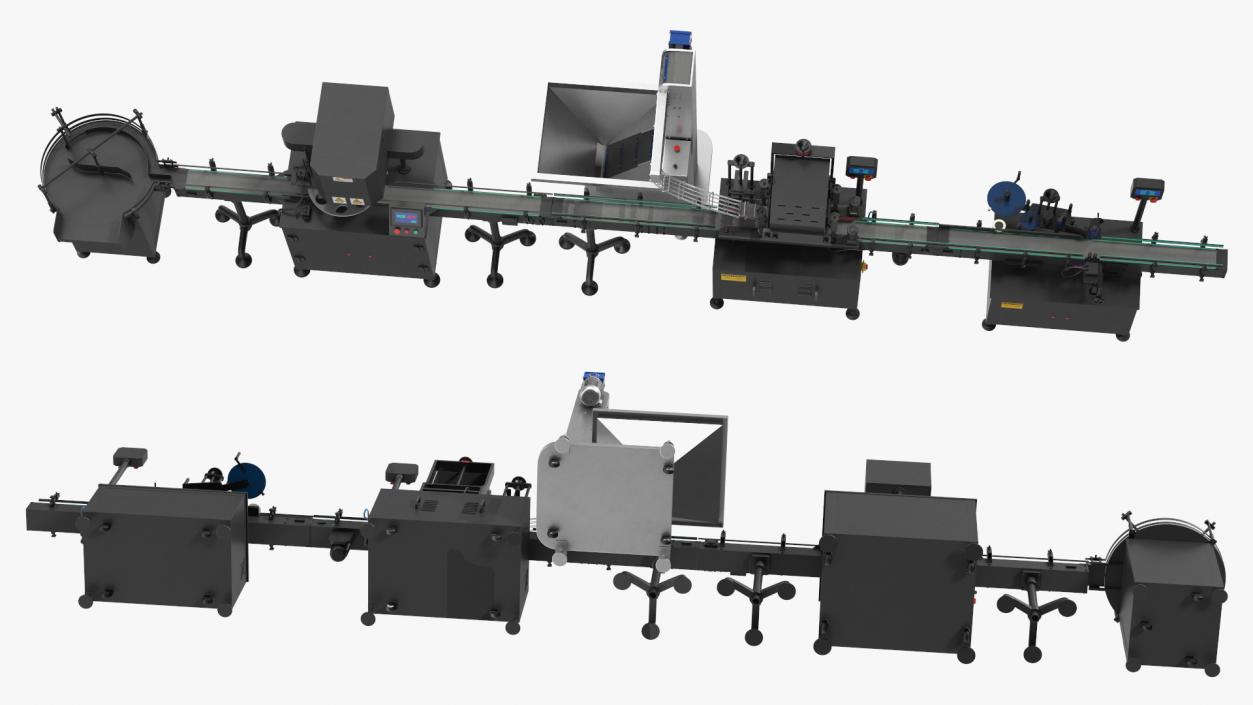 Snack Packing Machine Production Line 3D