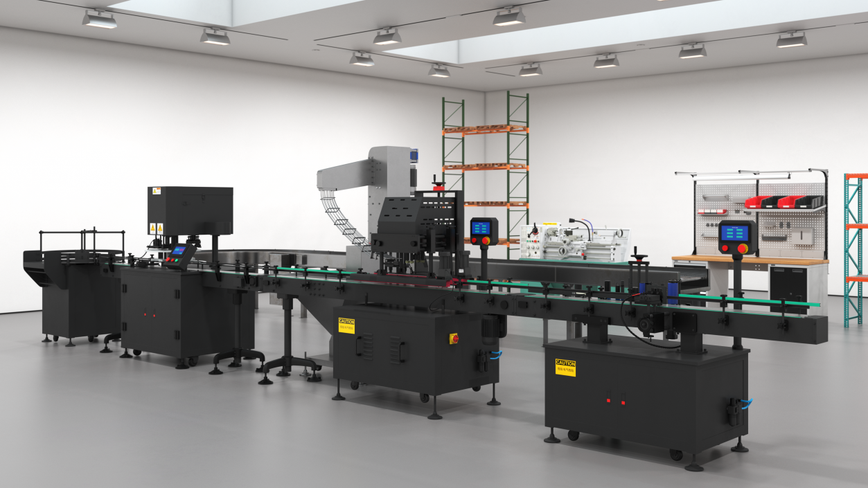 Snack Packing Machine Production Line 3D