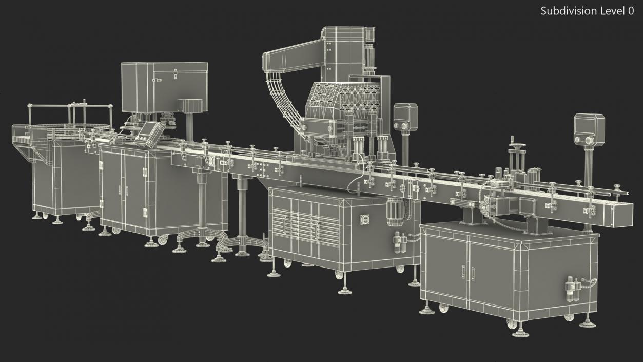 Snack Packing Machine Production Line 3D